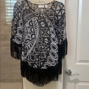 Chico’s size 1 top/fringe